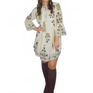 NEW NIBI MTK dylan mini dress in navy victorian